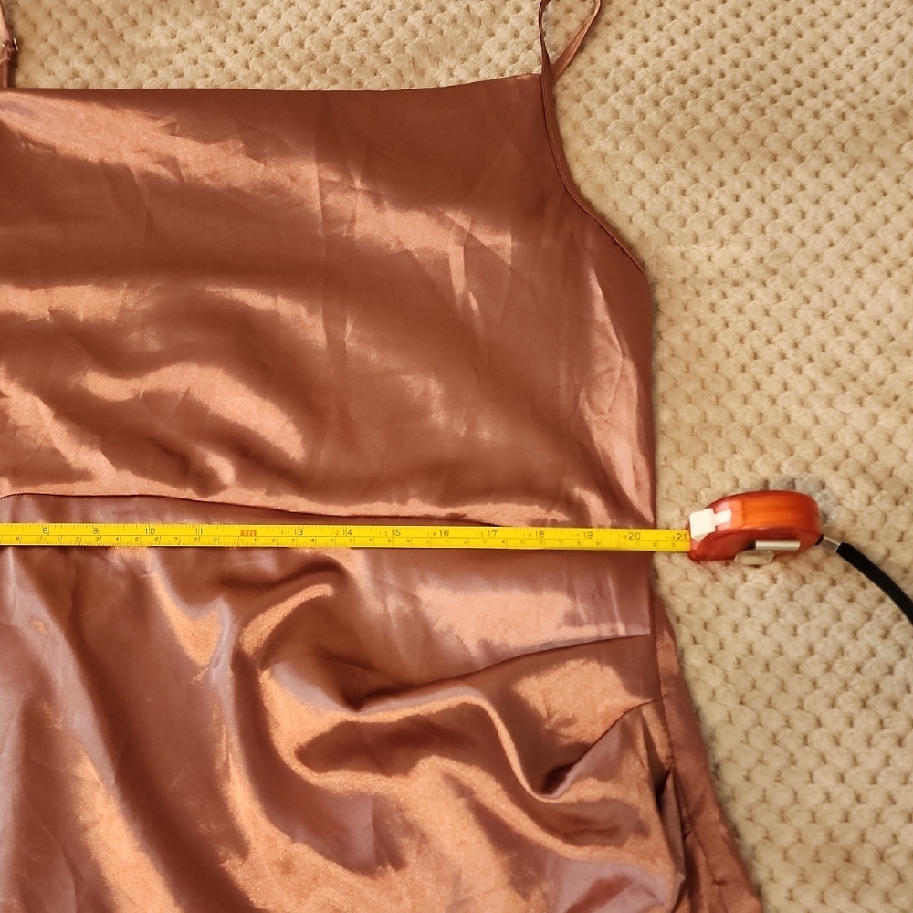 Cider Satin Slip Dress in Rose Gold - Picture 13 of 16